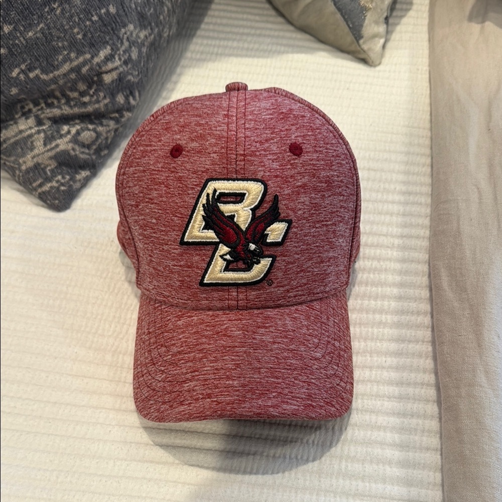 Under Armour Red and White Baseball Cap with Curved Brim